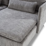 TELLA Grey 3-Seat Corner Sofa with premium grey mix upholstery, comfortable cushions, and stylish rectangle cushions. Available in right-hand or left-hand configurations, ideal for modern living rooms.