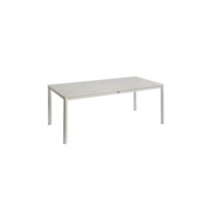 VIOLET White Aluminium and Stone Outdoor Table
