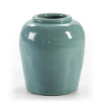 CELIA Large Turquoise Blue Ceramic Vase with a graceful silhouette and rich turquoise glaze, perfect for adding elegance to any room.