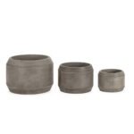 Set of three cylindrical anthracite grey planters in different sizes. Shop now at Louis & henry