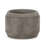 Large cylindrical anthracite grey planter.