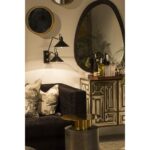 WESTWOOD Dark Brown Mirror made from solid wood with a rich dark brown finish and beautiful graining, featuring a unique shape perfect for enhancing living rooms, bedrooms, or hallways.