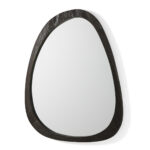 WESTWOOD Dark Brown Mirror made from solid wood with a rich dark brown finish and beautiful graining, featuring a unique shape perfect for enhancing living rooms, bedrooms, or hallways.