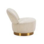 LANCELOT White Boucle Wool Armchair with plush textured upholstery and comfortable design