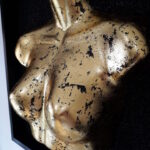 luxury wall art. a 24ct gold female bust torso wall sculpture. Shop now at Louis & Henry