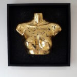 a 24ct gold female bust torso wall sculpture. Shop now at Louis & Henry