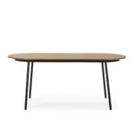 CÉDRIC Natural Ash Dining Table with a solid ash wood top and black metal legs, Product Code TN5064938.