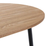 CÉDRIC Natural Ash Dining Table with a solid ash wood top and black metal legs, Product Code TN5064938.