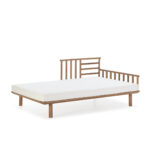 outdoor daybed, teak lounge furniture, sustainable patio daybed, modern garden bed, weather-resistant outdoor furniture, poolside lounger, versatile exterior seating. www.louisandhenry.co.uk