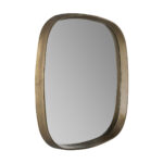 ARIA Gold Square Mirror featuring a rounded square shape with a gold aluminium frame