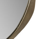 LUNA Organic Gold Mirror featuring an asymmetrical round shape with a gold aluminium frame