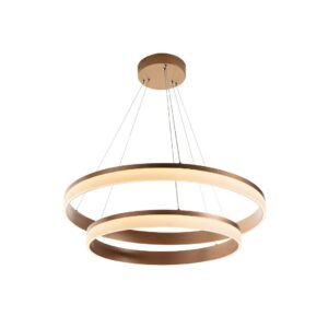 HALO Golden Circular Ceiling Lamp, Art Deco chandelier with adjustable rings and luxurious gold finish, Product Code: TN5064811.