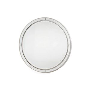 VIVIENNE Silver Finished Wall Mirror with slim mirror pieces forming an outer circle, perfect for adding modern sophistication to living rooms, bedrooms, or entryways.