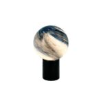 CHLOE Marble and Crystal Table Lamp with cylindrical black marble base and crystal ball accent, ideal for adding elegance to interiors. Shop now at Louis & Henry