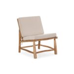 ORLEN Natural Teak Armchair with a warm wooden finish and ergonomic design