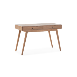 MOORE Cedar Wood Office Desk with two drawers and tapered legs. Shop now at Louis & Henry