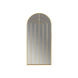 FREYA Gold Archway Mirror featuring nested golden arches framing a full-length mirror