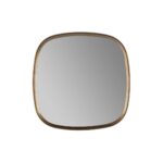 ARIA Gold Square Mirror featuring a rounded square shape with a gold aluminium frame