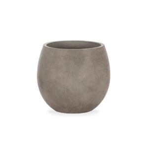 Large square anthracite grey cement planter with clean, modern lines. Shop now at Louis & Henry