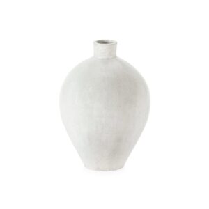 Large white fibre cement floor vase with elegant, contemporary design