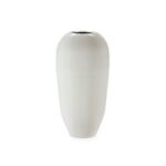 LAVIN Large White Fibre Cement Vase featuring a tall, graceful form with a subtle tapered neck, perfect for modern interiors.