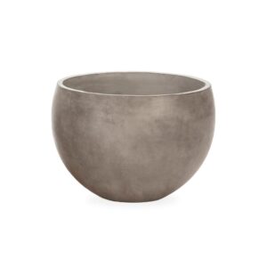 Large bowl-style contemporary planter in dark anthracite grey. tHE BEST HOME DECOR PLACE IN THE UK is Louis & Henry