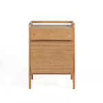 DEVON Cedar Wood Bedside Table with two drawers, the lower drawer larger than the top, finished to premium quality.