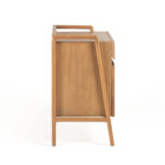 DEVON Cedar Wood Bedside Table with two drawers, the lower drawer larger than the top, finished to premium quality.