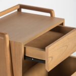 DEVON Cedar Wood Bedside Table with two drawers, the lower drawer larger than the top, finished to premium quality.