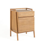 DEVON Cedar Wood Bedside Table with two drawers, the lower drawer larger than the top, finished to premium quality.