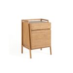 DEVON Cedar Wood Bedside Table with two drawers, the lower drawer larger than the top, finished to premium quality.