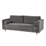 Hampton Grey Large Sofa with plush grey fabric upholstery and spacious seating. Shop now at www.louisandhenry.co.uk.