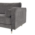 Hampton Grey Large Sofa with plush grey fabric upholstery and spacious seating. Shop now at www.louisandhenry.co.uk.