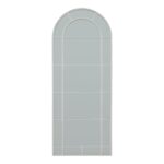 White Large Arched Window Mirror designed to mimic vintage windows, adding charm and elegance to modern interiors.