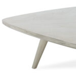 CÉCILE Medium Grey Cedar Wood Coffee Table with triangular design and grey finish, perfect for modern interiors. Shop now at Louis & Henry. www.louisandhenry.co.uk