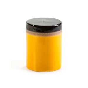 Explore the Chesterford Black and Yellow Ceramic Stool—a modern accent piece with a bold color combination and versatile functionality, perfect for any contemporary décor.