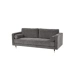 Hampton Grey Large Sofa with plush grey fabric upholstery and spacious seating. Shop now at www.louisandhenry.co.uk.