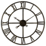 Antique Brass Skeleton Clock featuring a vintage brass finish and skeleton design. Shop now at www.louisandhenry.co.uk.