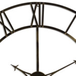 Large antique brass skeleton clock with a bold 100 cm diameter and vintage brass finish. Shop now at www.louisandhenry.co.uk.