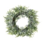 Snowy Pine Wreath with realistic pinecones and snow-dusted branches for festive décor.