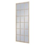 Tall Whitewashed Wooden Window Mirror – Elegant windowpane design, rustic white finish, perfect for creating an illusion of space and adding architectural interest.