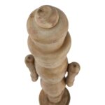 Natural wood nutcracker decoration with fine detailing, standing 50 cm tall – ideal for rustic and festive setups.