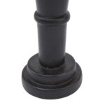 Minimalist black wooden nutcracker with sleek detailing and a matte finish, standing 50 cm tall – ideal for modern holiday decor.