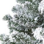 : Snowy Pine Tree with snow-dusted branches, 122 cm tall, ideal for winter decor and holiday displays.