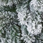 : Snowy Pine Tree with snow-dusted branches, 122 cm tall, ideal for winter décor and holiday displays.