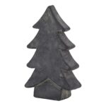 Black ceramic Christmas tree with a matte finish for holiday or everyday styling.