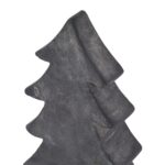 Black ceramic Christmas tree with a matte finish for holiday or everyday styling.