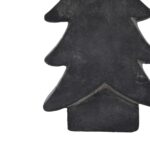 Black ceramic Christmas tree with a matte finish for holiday or everyday styling.