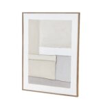 Contempo Alpha Framed Painting on Canvas, showcasing a geometric abstract design in neutral tones. Shop now at www.louisandhenry.co.uk.