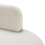 PALATINE Cloud Curve Sofa in cream with black wooden base, organic curved design, and bolster pillows.